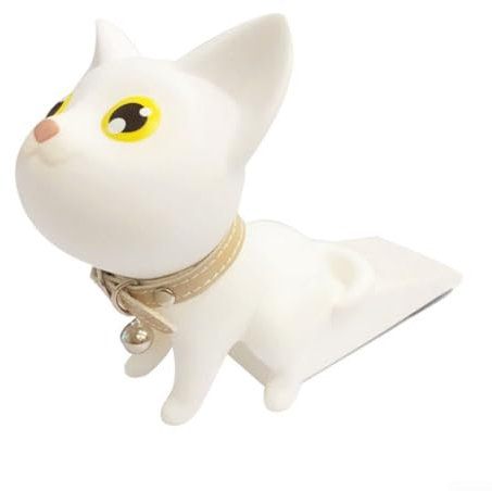 Auffälliger Katzen-Türstopper, drehbarer Kopf, perfekt für Schlafzimmer und Badezimmer (B)
