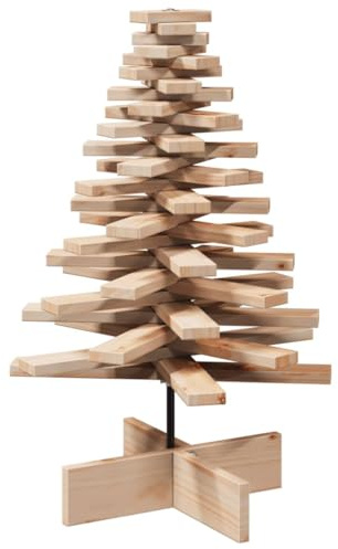 vidaXL Weihnachtsbaum Holz zum Schmücken 80 cm Massivholz Kiefer