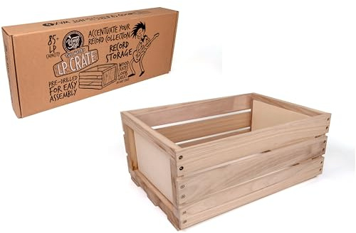 Vinyl Styl VS-RS-05 Metro LP Crate 12 Inch LP Record Storage 85 to 95 Capacity Wood