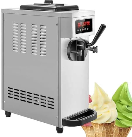 XCSCUK Commercial Soft-Serve Ice Cream Maker,1500W Ice Cream Machine,LED Display, for Restaurants, Cafés, Snack Shops