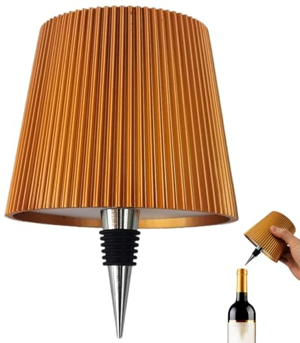 Generico Lampada Bottiglia LED, Lampada Ricaricabile per Bottiglia Senza Fili Tattile con Luce Dimmerabile per Ristorante, Casa, Bar, Ufficio (Oro)