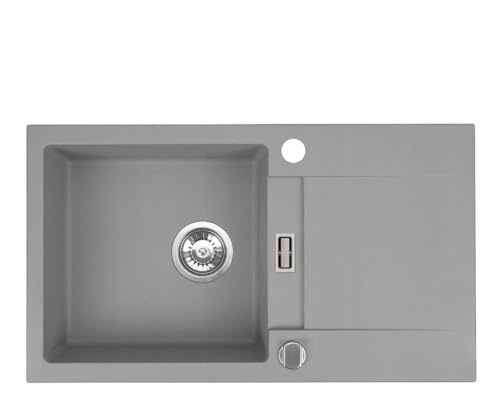 QLS Fregadero Runner 76x44 cm de granito gris