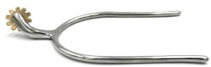 Equine Smile ES1033 Stecksporen Neigung Sonnenrad Reitsporen, Damen 45 mm | Edelstahl Spur Sporen zum Reiten, Stiefelsporen mit Zackenrad im Winkel, Stecksystem für Damen & Herren im Turnier & Training
