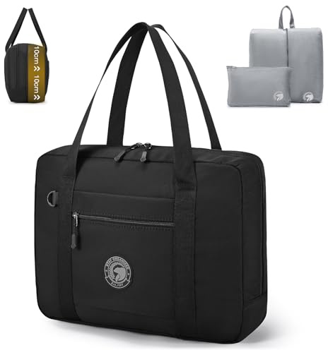 SPAHER Erweiterbar Handgepäck Tasche 40x30x10cm Lufthansa 40x30x20cm Wizzair Vueling Faltbare Reisetasche Flugzeug Handgepäck mit Nassfach Weekender Damen Herren Travel Duffle Bag mit Kulturtasche