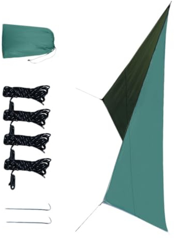UKCOCO Vela Parasole Oxford Spessa Verde Per Campeggio e Picnic, Riparo Per Amaca e Telo Multifunzione Per Esterni Protezione Uv e Facile Da Piegare
