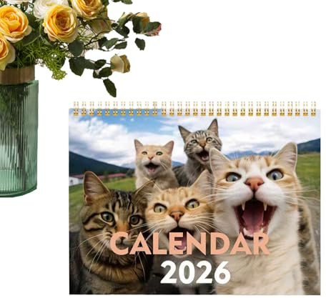 Söt djurkalender - kreativ planerare 2026 Organisera | Kalender förtjusande skrivbord och bord schemaläggningsverktyg för studier organisering, skolplanering eller daglig användning, 29 x 21 cm