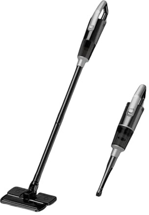 Aspiradora inalámbrica con mopa húmeda y Seca, 15000 Pa, Ligera, Manual, Vertical y combinada, para Suelos Duros, Pelo de Mascotas (Negra)