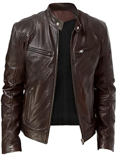 Jackets Chaqueta Cuero Hombre Cazadoras Hombre Cazadora Cuero Cazadora Entretiempo De Chaqueta Motera Vintage Tejana Moto Entretiempo De Moto Vacuno Polipiel Abrigo Piel Aviador Invierno Aviador Ante