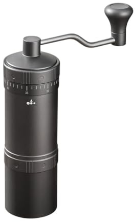 Homeponnew Moulin à café à manivelle avec bavures en acier inoxydable, moulin à grains manuel portable pour expresso, cafetière à piston et café goutte, compact et facile à nettoyer pour le camping et
