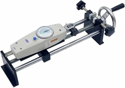 Dinamometro Digitale con banco Prova Orizzontale, 500N/50KG, misuratore Spinta-trazione a manovella Manuale per misurazione Forza, Test Compressione e trazione in Controllo qualità e Produzione