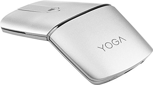 Lenovo Ratón de Yoga, Plateado, Ultrafino de 13,5 mm, 180 Grados de bisagra, conexión inalámbrica 2,4 G o Bluetooth 4.0, Almohadilla táctil Adaptable, batería Recargable, GX30K69568