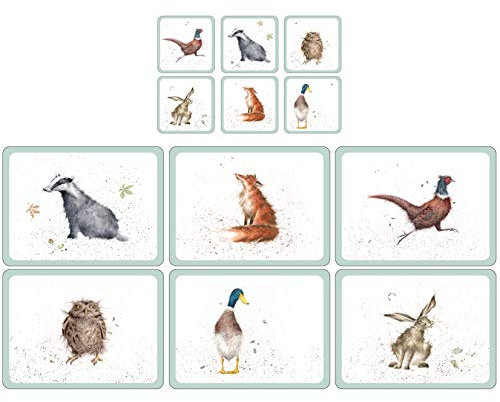 Pimpernel Wrendale Designs - Set of 6 Placemats and Coasters (X0010568739, X0010268739)