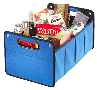 CB Präsentwerbung GmbH CBag blau - Kofferraumtasche aus Polyester mit stabilem Boden - Klappbox Kofferraumbox Faltbox Organizer Autobox Tasche Auto Kofferraum Zubehör (blau)