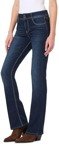 WallFlower Women's InstaStretch Luscious Curvy Bootcut Jeans, Betsy Pure, 7