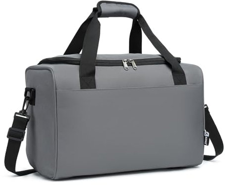 KONO Ryanair Handgepäck 40x20x25 Handgepäck Tasche Reisetasche Flugzeug Weekender Klein Gepäck für Damen und Herren mit Schultergurt (Grau)