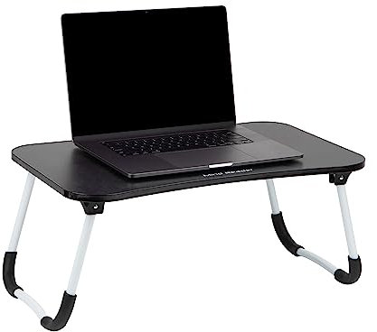 Mind Reader Lap Desk Laptop Stand, Bed Tray, Folding Legs, Couch Table, Portable, MDF, Metal, 23.5 L x 13.75 W x 10.5 H, Black