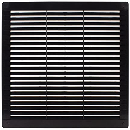 VONLIS® Lüftungsgitter Abluftgitter Lamellengitter Insektenschutz Kunststoff eckig 250 x 250 mm anthrazit/graphit