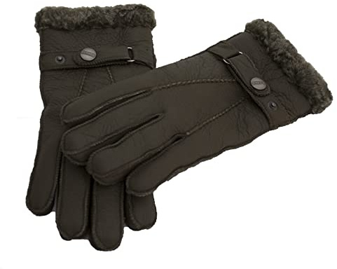 Reissner Lammfelle Fingerhandschuhe HDS-FINGER2 Merino Lammfell Nappa Leder in schwarz, beige und waldgrün