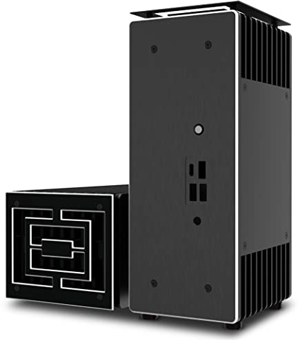 Turing ABX, Lüfterloses Gehäuse, Design für Gigabyte 4000U Serie BRIX Mini-PC bis zu AMD Ryzen™ 7, Interner M.2 SSD Kühlkörper, Vertikale oder horizontale Platzierung, schwarz, A-NUC76-M1B