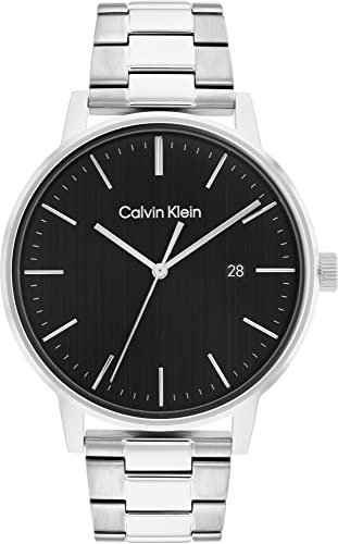 Calvin Klein Analog Quarzuhr für Herren Kollektion Linked Bracelet for HIM mit Silbernes Edelstahlarmband - 25200053