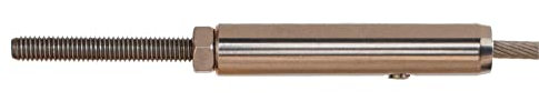 6 Stück Edelstahl DIY Selbstmontage Seilspanner für 5mm Drahtseil mit Linksgewinde Aussengewinde M6