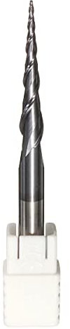 Donkivvy CNC-Gravurwerkzeug mit 2 Rillen, Hartmetall-Kugelkopffräser, HRC55, konischer Kugelnasen-Schaftfräser, CNC-Bohrer, 0,5 Radius, 6 mm Schaft