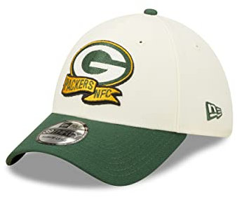 New Era 39Thirty NFC Packers KepsEra Damer/Herrar - curved brim cap basebollkeps fullcap Sluten på baksidan, med skärm höst-vinter Vinter - M/L (57-59 cm) cremevit