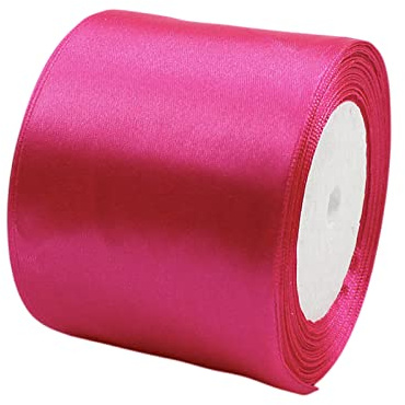 23m Satinband Geschenkband Rose Rot 75mm Breit,Trauer Band Rose Rot Schleifenband Satin Dekoband Geschenkverpackung Deko Band Stoffband für Halloween Weihnachten Hochzeit Taufe Geburtstag DIY-Handwerk