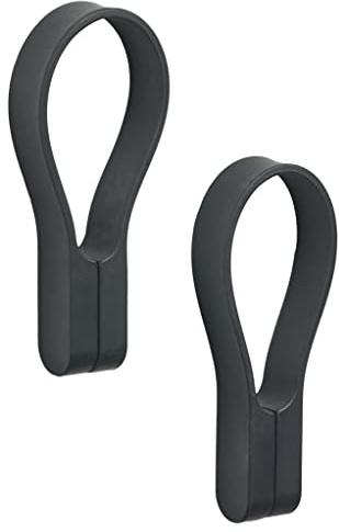 Zone Denmark Loop Towel Clips, Magnetic Towel Holders, Hand Towel & Tea Towel Clips, Towel Clamps for Kitchen & Bathroom, 9 cm, Set of 2, Black