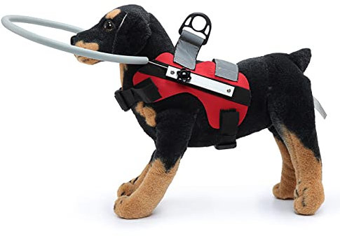 Ringgeschirr für blinde Hunde, leichter Blindring für Haustiere, blinde Hundestoßstange, Stoßschutz für blinde Hunde, Rot, Größe S