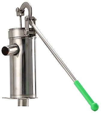 MECUTP Wasserpumpe Edelstahl | Handwasserpumpe für 10 Meter Wassertiefe, Manuelle Tiefwasserpumpe, Schüttelwasserpumpe Für Garten, Haus, Bauernhof, Hof - Innendurchmesser 32mm