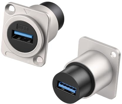 ZBLZGP Lot de 2 connecteurs USB 3.0 de type D en métal femelle vers femelle pour module USB, transmission de données, adaptateur de passage à souder