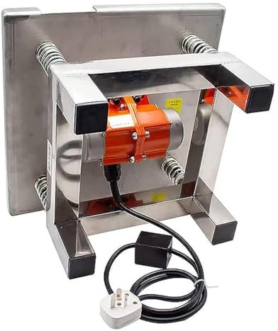 ALSUP Kleiner Betonrütteltisch, Betonrüttler, Vibrationsprüfstand, Prüfblock, Vibrationsplattform, Mini-Edelstahl-Rütteltisch 3000 RPM,50x50CM