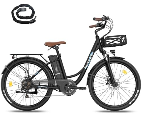 Fafrees Elektrofahrrad mit Pedalunterstützung für 140 km-200 km, Elektrofahrrad für Herren und Damen mit 20,3 Ah abnehmbarer Batterie, 26 Zoll E-Bike 250 W Elektrofahrrad für Stadt, F26 Lasting 2024