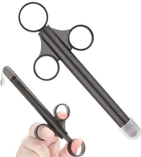 Lube Applicator Injectors with 10ml Precise Scales, 6.5” Long, Shooter with Air-Proof Silicone Cap, Lubricant Applicator for Men, Women & Couples
