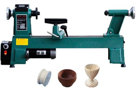 Tornio For Legno Da 550 W E 18 Pollici, 650-1450/1250-2800/1600-3800 Giri/min, Tornio Da Banco A Velocità Continua A Tre Velocità, For Principianti Della Lavorazione Del Legno