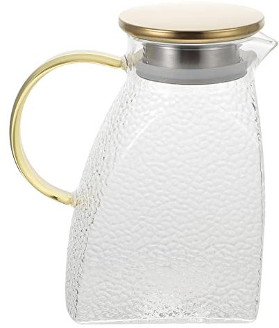 PRETYZOOM Botella de Agua de Vidrio de Gran Capacidad de 1 8 L Refrigerador Botella para Bebidas Frías Tetera Diseño Adorable