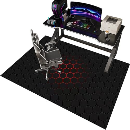 EYKWKB Gaming Bürostuhl Stuhlmatten für Hartböden und Teppich, Bodenschutzmatte Gaming, Bürostuhl Unterlage, Stuhlunterlage Gaming, Computerstuhl Teppiche Bürostuhlunterlage 160 x 200 cm