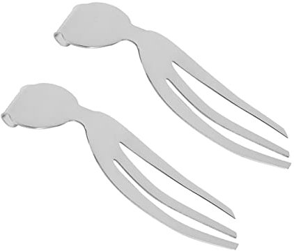IMIKEYA 2pcs Stainless Steel Salad Server Lightweight for Picnic Camping and Kitchen Use with Fine Polished Texture