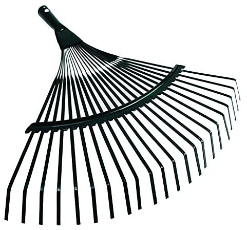reamhome 42cm Steel Fan Rake Replacement Heavy Rake for Garden Grass Patio Leaves Leaf Lawn 22 Tooth