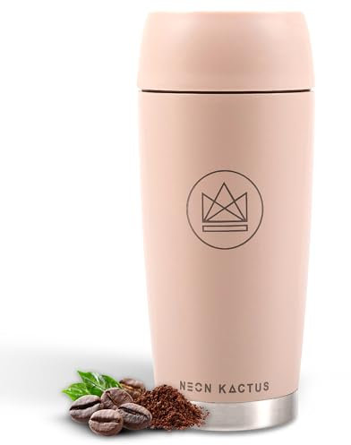 Neon Kactus 360° Travel Mug - Leakproof Insulated Coffee Mugs for Hot & Cold Drinks - Thermal Reusable Travel Cups, Fits Car Cup Holders 600ml (Cloud Nine)