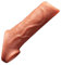 Manga de pene de color carne de 16 cm con anillo para el pene reutilizable, súper realista, suave, consolador, dildo, dildo, dildo, dildo, dildo de silicona, para hombres y adultos, juguetes sexuales