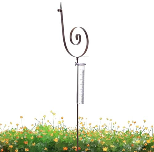 Dekorativer Regenmesser, Schneckenform Regenmesser, Rostfreier Regenmesser, Garten Regenmesser, Hofregenmesser, Deko Gartenpfahl, Outdoor Regenmesser,