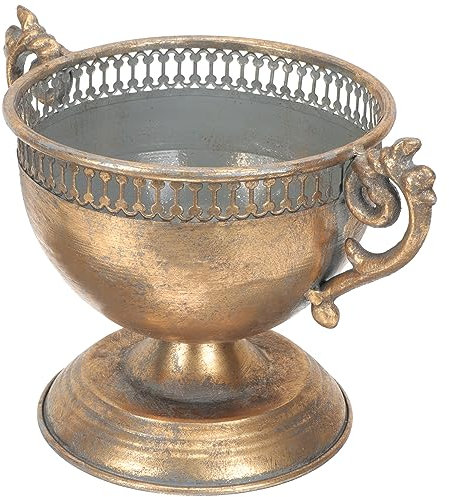 Alipis Jarrón Decorativo De Hogar Florero De Metal Vintage Decoración De Oficina