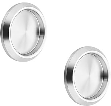 LINTRA 2 Stück Schiebetür Griff, 68 mm Versteckter Zuggriff, Edelstahl 304 Türgriff Schiebetür Rund, für Spiegel, Schiebetüren, Kleiderschränke