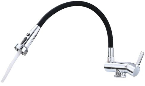 Vorfenster Küchenarmatur Chrom,Hochdruck Wasserhahn Küche Vorfenster Chrom, 3 Wassersprühmodi Vorfenster Armatur Flexible Mischbatterie Küche Hochdruck Armatur Aus Messingmaterial