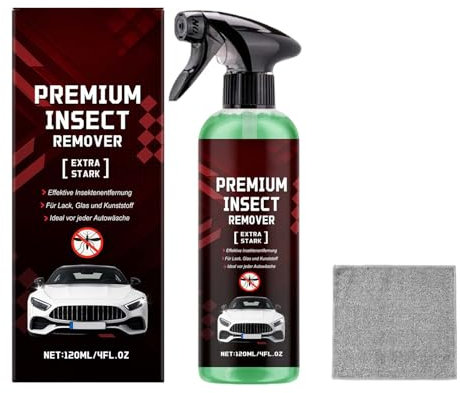 Detergente Per Carrozzeria Auto | Rimuovi Catrame e Resina 120ml per Auto - Spray Multifunzionale ad Azione Rapida per Dettagli Vernice con Asciugamano per Veicoli e