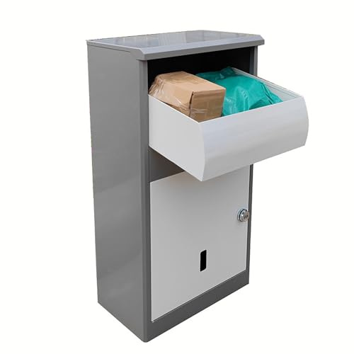Weatherproof Lockable Mailbox with Password Security, Anti-Rust Parcel Drop Box for Secure Outdoor Package Delivery at Homes, Offices, and Apartments