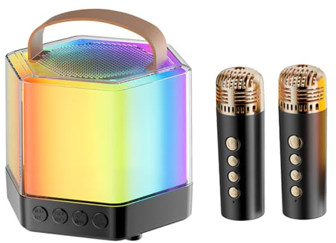 Tofficu Micro Karaoké Portable avec Microphone Petite Machine Karaoké pour Adultes Enceinte pour Fêtes