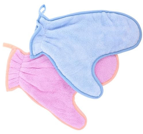 SOIMISS 2pcs Pet Absorbent Gloves for Dog Bathing Quick Dry Cat Cleaning Gloves Absorbent Dog Paw for Pet Washing and Bathing